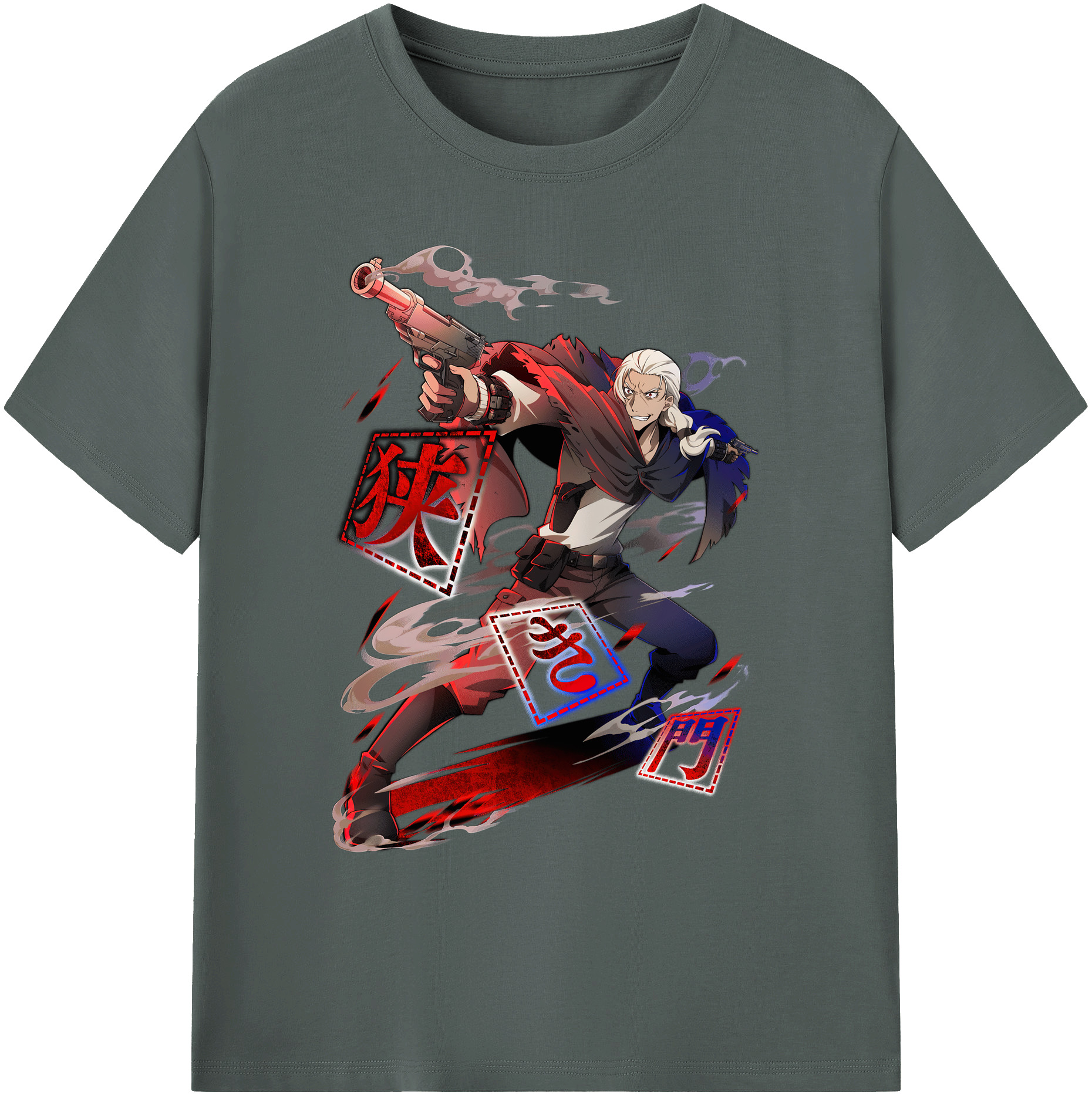 （画像用） 文豪ストレイドッグス Bungo Stray Dogs 綿100％ メンズ半袖Tシャツ｜肌触りやわらか＆通気性